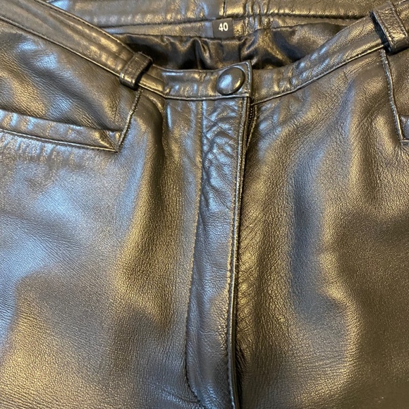 Woman Black Leather Pant - Picture 4 of 5